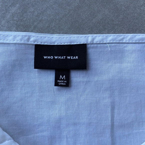 NWT Who What Wear cute white cotton eyelet sleeveless top - Picture 7 of 7